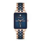 Anne Klein Quartz Analog Blue Dial Ceramic Strap Watch for Women NEAK3668NVRG