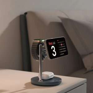 Gadgetoo Wiwu Wi-W041 Qi2 25W 3In1 Space Station Air-Cooled Magnetic Wireless Charger