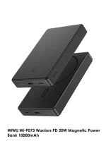 WiWU Warriors PD 20W Magnetic MagSafe PowerBank 10000mAh Aramid Fiber Black (P073) - Image 3