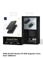 WiWU Warriors PD 20W Magnetic MagSafe PowerBank 10000mAh Aramid Fiber Black (P073) - Image 4