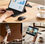 ULANZI CR1 3-in-1 SD/TF/USB Card Reader, USB 3.1 High-Speed 170MB/s, Triple-Slot Simultaneous, Dual USB-C/A, Case-Friendly Port, w/Carabiner Clip for Phone/Tablet/Mac/PC/Android/Photographer - Image 3