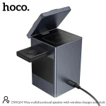 Hoco DWQ04 All in One Wireless Charging Station with Alarm Clock - Image 3