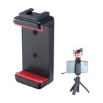 Ulanzi ST-07 Adjustable Phone Holder Vlog Phone Clip with 1/4 Inch Screw Hole Extending Cold Shoe for 5.6-8.3cm Width Smartphone