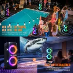 W-KING T12 370W Powerful Bluetooth Party Speaker with Subwoofer Bass - Image 3