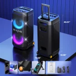 W-KING T12 370W Powerful Bluetooth Party Speaker with Subwoofer Bass - Image 5
