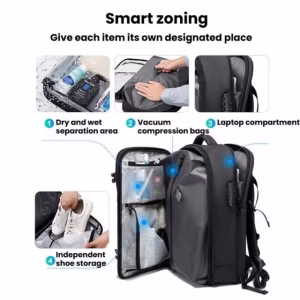 Gadgetoo Bange 7875-1 Vacuum Compression Backpack Unisex Large-Capacity Travel Backpack