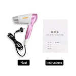Kemey KM-6833 Professional Hair Dryer Hot and Cool Medium size heavy duty 1600watts - Image 3