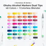 Ohuhu Honolulu B 48 Colours Dual Tip Alcohol Art Markers Brush And Fine - Image 2