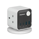 Momax 1-Charge Work Flow 3-Outlet GaN Power Cube 25W with USB Ports