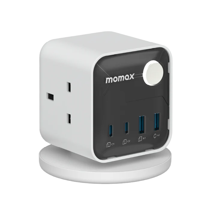 Momax 1-Charge Work Flow 3-Outlet Gan Power Cube 25W With Usb Ports Momax 1-Charge Work Flow 3-Outlet Gan Power Cube 25W With Usb Ports - Image 1