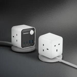 Gadgetoo Momax 1-Charge Work Flow 3-Outlet Gan Power Cube 25W With Usb Ports