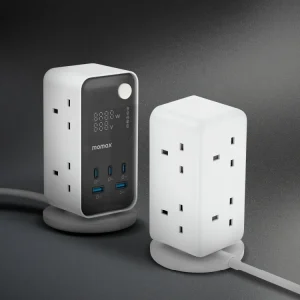 Gadgetoo Momax 1-Charge Work Flow 6-Outlet Gan Power Tower 35W With Usb Ports