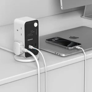 Gadgetoo Momax 1-Charge Work Flow 6-Outlet Gan Power Tower 35W With Usb Ports