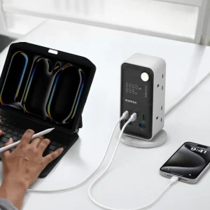 Gadgetoo Momax 1-Charge Work Flow 6-Outlet Gan Power Tower 35W With Usb Ports