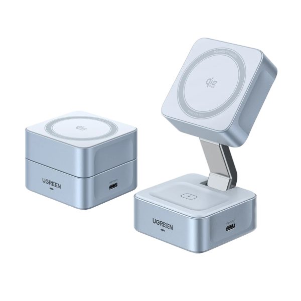 Official UGREEN MagFlow Qi2 25W 2-in-1 Magnetic Wireless Charger – Fast & Secure Charging
