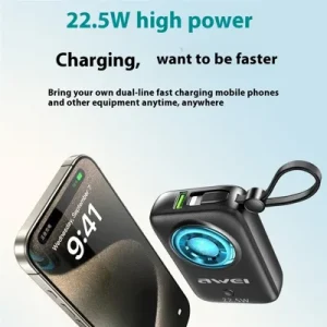 Gadgetoo Awei P23K 10000Mah 22.5W Fast Charging Power Bank With Digital Display
