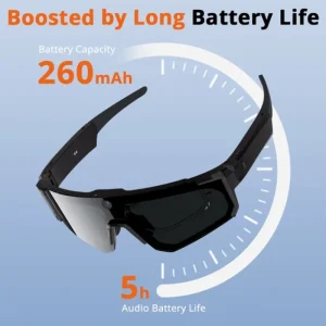 Gadgetoo Colmi V06 Ai Smart Sports Sunglasses With 2K Hd Camera &Amp; Bluetooth Calling (Black)