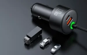 Gadgetoo Mcdodo Cc-0370 120W Retractable Car Charger With Usb-C &Amp; Lightning Cables