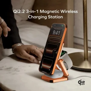 Gadgetoo Momax 1-Charge Q.port² Qi2 25W 3-In-1 Magnetic Wireless Charging Station (Uk Plug)