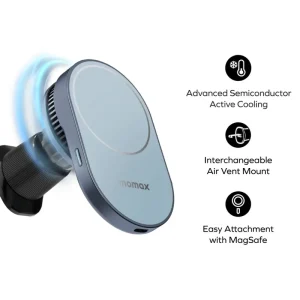 Gadgetoo Momax 1-Move Q.mag 25W Magnetic Wireless Charging Car Mount