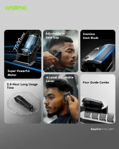 Gadgetoo Oraimo Easycut Super Powerful Adjustable Hair Clipper (Ocl-230)