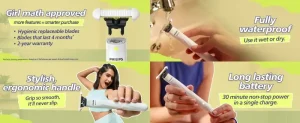 Gadgetoo Philips Oneblade Intimate Qp1924/20 2-In-1 Body &Amp; Bikini Trimmer For Women