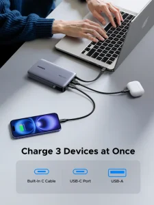 Gadgetoo Ugreen 20000Mah 145W Power Bank With Built-In Cable (55992B)