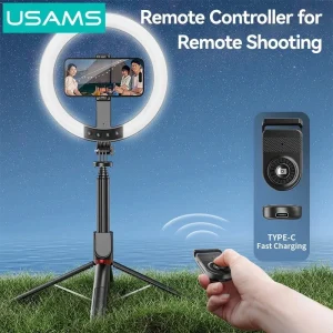 Gadgetoo Usams Zb323 10-Inch Live Stream Stand With Fill Light