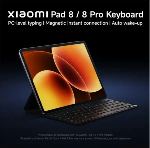 Gadgetoo Xiaomi Pad 8 &Amp; 8 Pro Keyboard (Magnetic Smart Connection, Auto Wake &Amp; Sleep, Black)