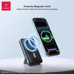 Gadgetoo Xundd Xdpb-028 22.5W 3-In-1 10000Mah Magnetic Wireless Power Bank With Stand