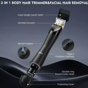 Gadgetoo Xiaomi Enchen A6 2-In-1 Electric Trimmer &Amp; Body Shaver For Full-Body Grooming